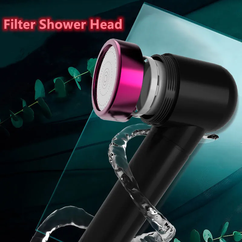 

High Pressure Adjustable Pressurized Rainfall Shower Head Water Saving Filter Spray Nozzle Hand-held Back Massage SPA Nozzle
