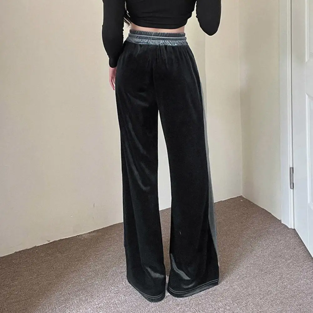 

Classic Spring Autumn Velvet Straight Long Pants Baggy Pants Comfy Versatile