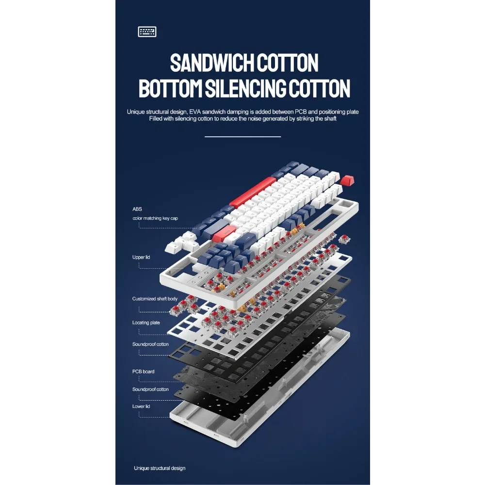 Корейская механическая клавиатура ZIYOULANG K87 горячая Распродажа 80% регулируемая