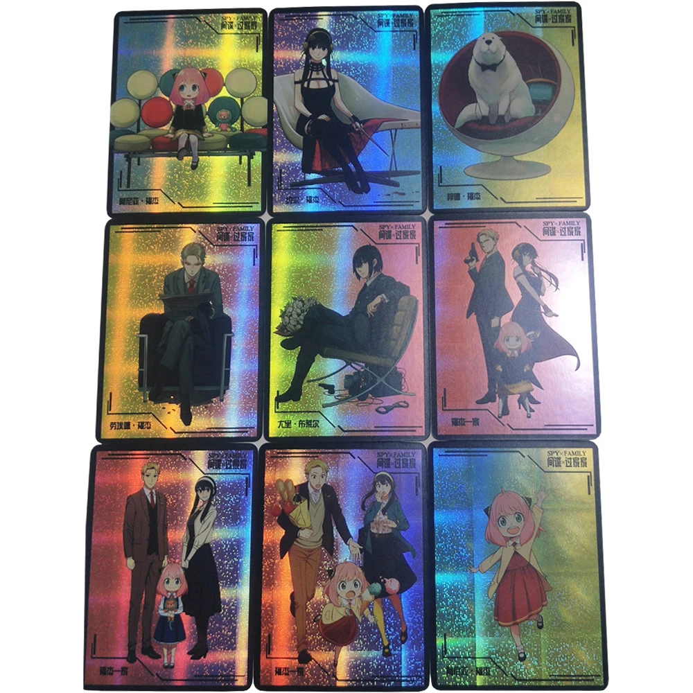 9 шт./компл. флэш-карта SPYFAMILY ACG кавайная сумерка Аня подделка изысканный бутик