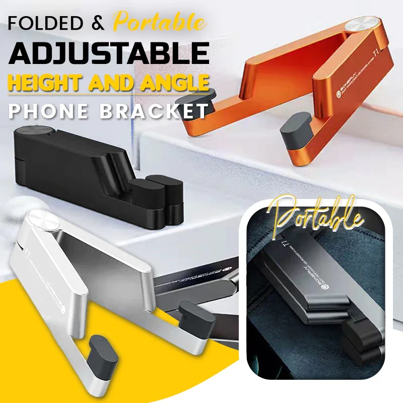 t1 universal mini size aluminum portable folding desk mount holder bracket mobile phone cradle foldable stand for cellphone ipad free global shipping