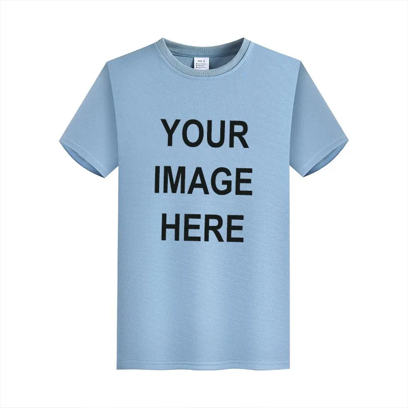 Мужская и женская рубашка из чистого хлопка с коротким рукавом