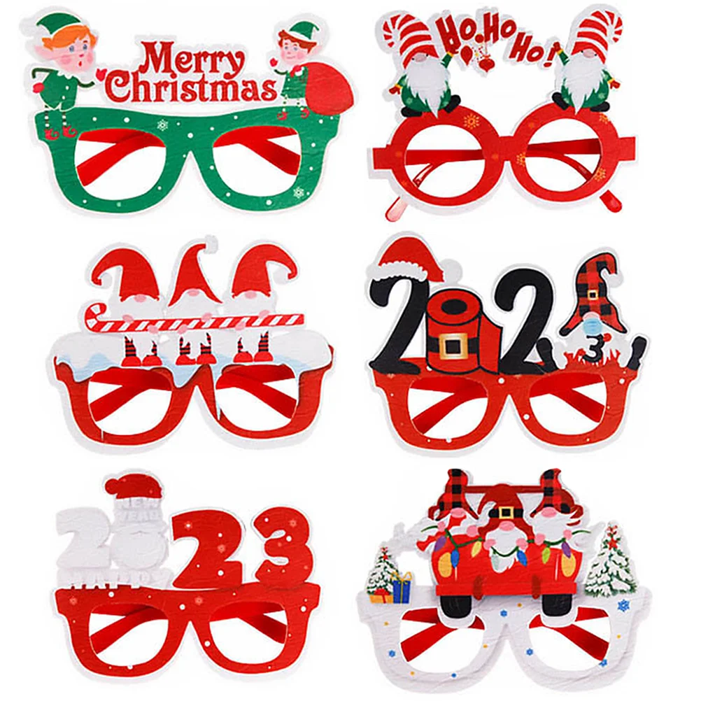 

Christmas Party Glasses Eyeglasses Frames Eyewear Favors Props Holiday Photo Boothsanta Decorationsgift Ornaments Supplies Elf