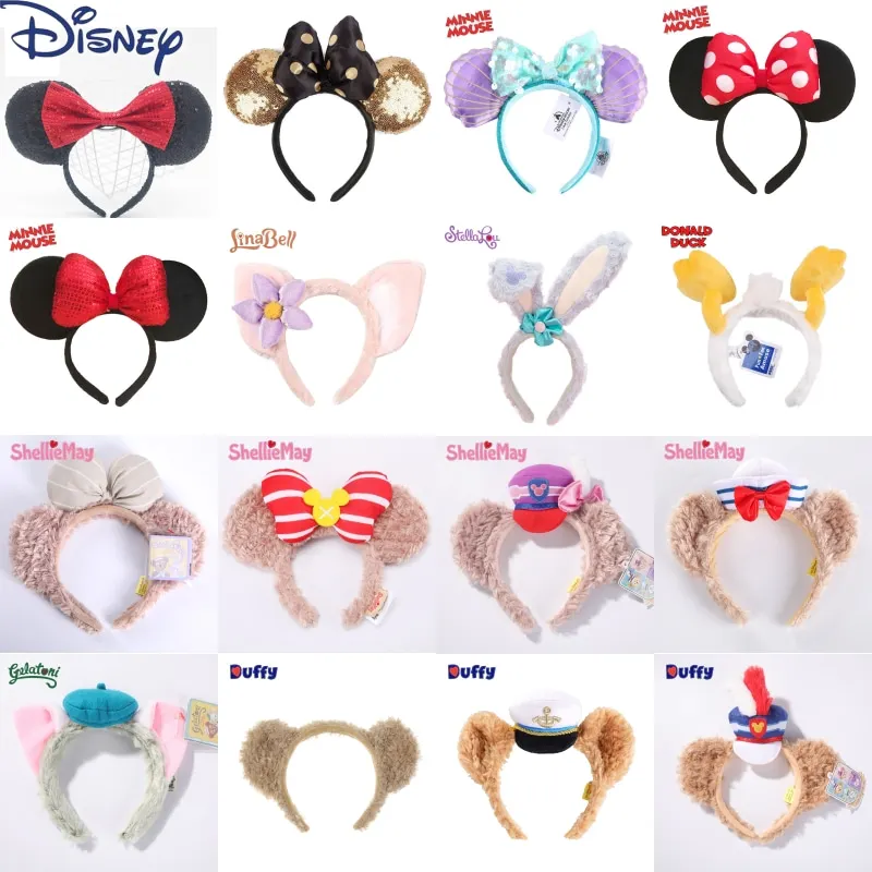 

Disney Plush Hair Hoop Animation Peripheral Products The Disney Bear Duffy Shelley May Gelatoni Headwear Gifts For Children