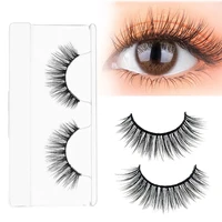 womans natural curly semi permanent long eye makeup tools reusable false eyelashes 3d lash extension