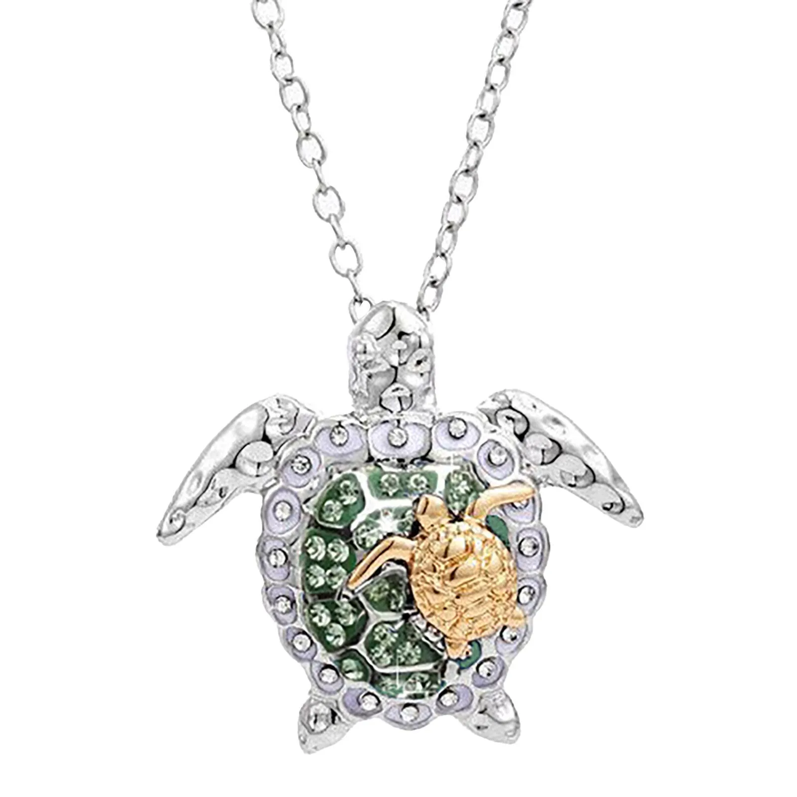 

Necklace Two Color Animal Accessories Creative Turtle Pendant Necklace