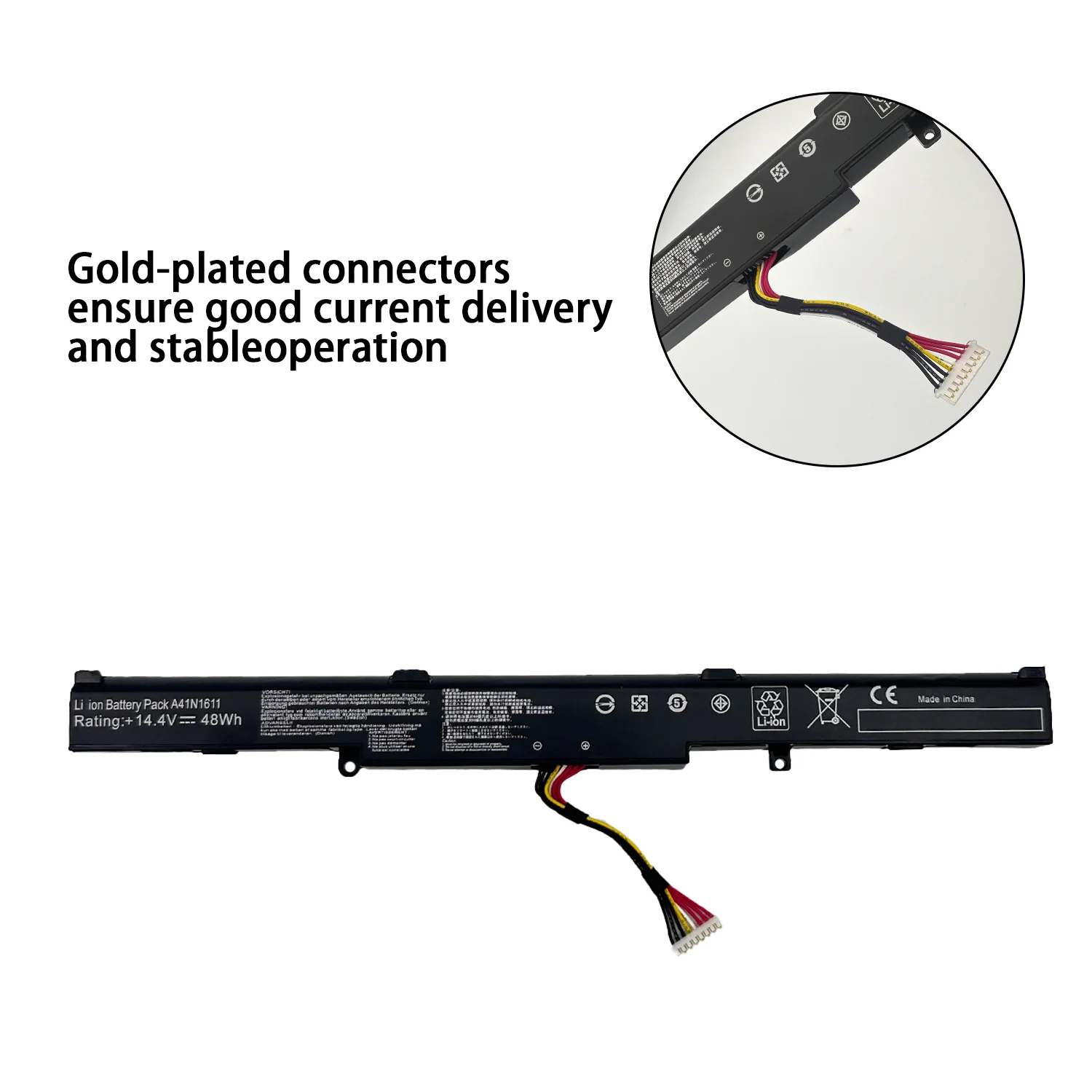 Новый аккумулятор для ноутбука A41N1611 ASUS FX53V FX53VD ZX53VB ZX53VW ZX53VD ZX73V FZ53V FZ53VD GL553V GL553VE GL553VD