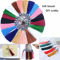 2pcs 8cm silk tassel trim fringe brush pendant accessories for crafts diy jewelry findings home decor sewing curtains handmade