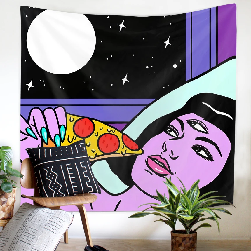 Реалистичный красивый летний гобелен с изображением Пастельной Галактики