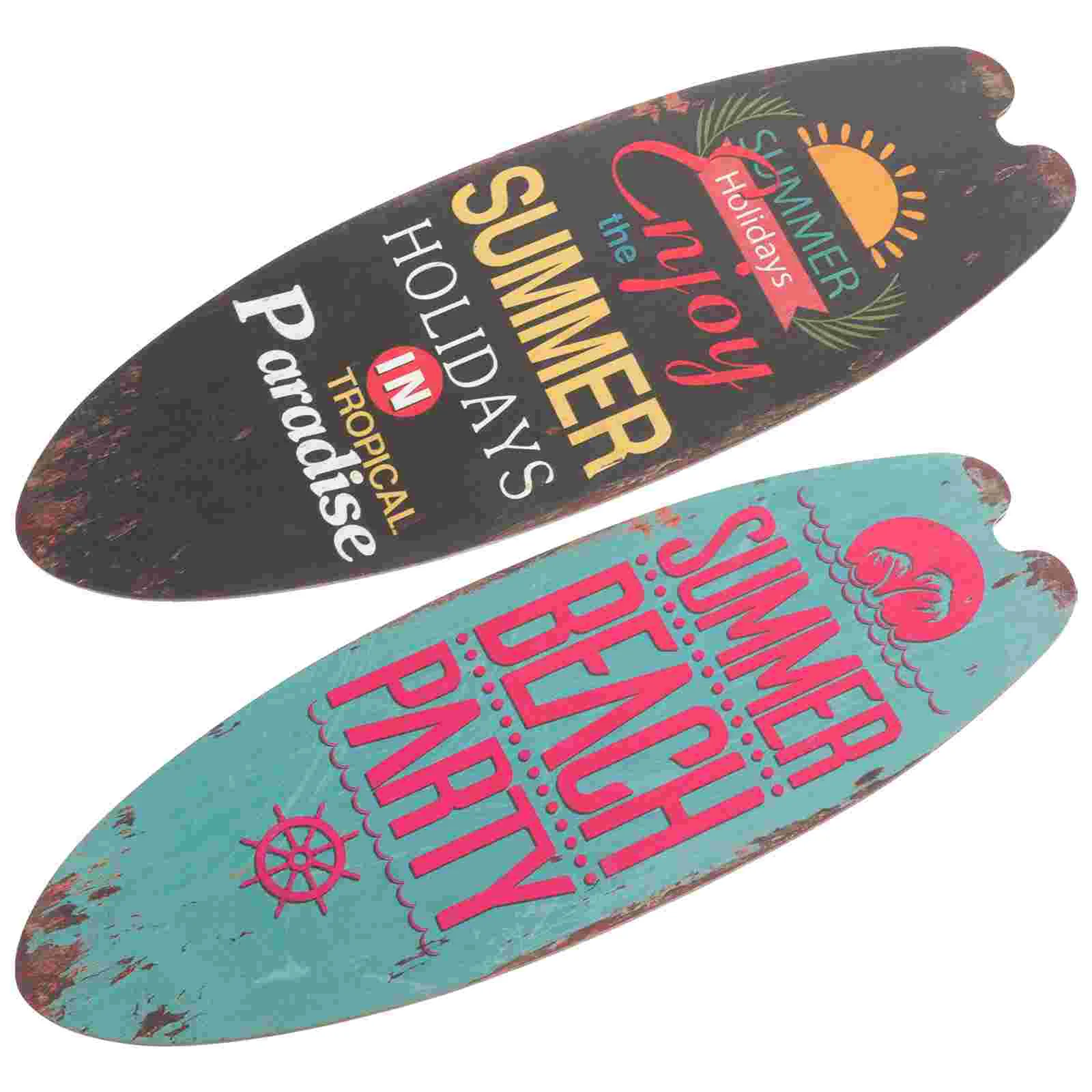 2 шт. украшение для пляжа деревянная доска серфинга подвесной знак креативный