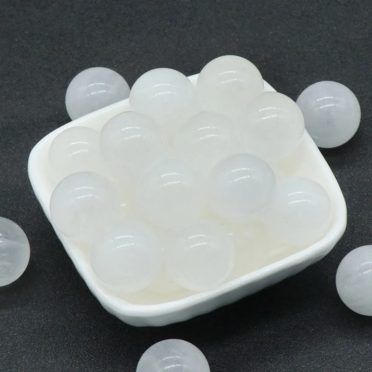 

20MM Crystal Round Beads for DIY Making Jewelry NO-Drilled Hole Loose Healing Energy Cute Stone Crystal Sphere Balls