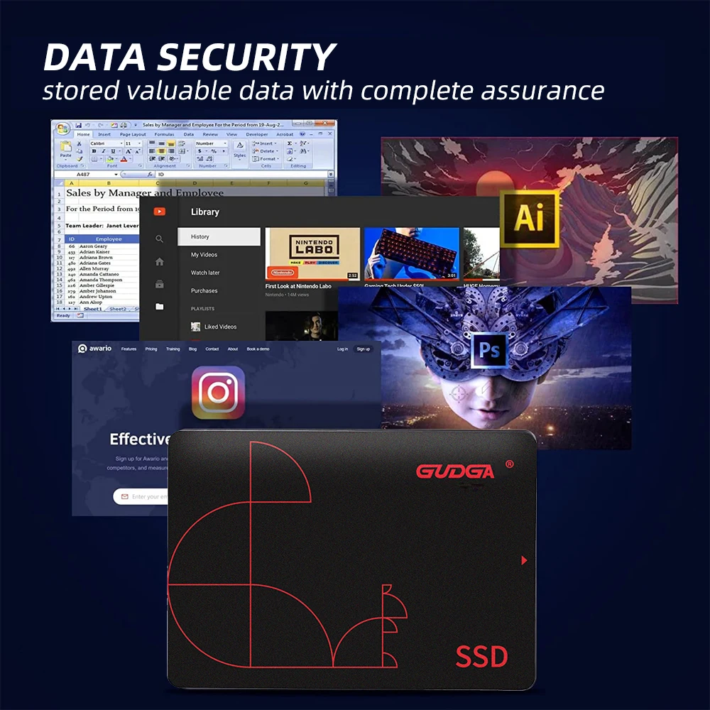 GUDGA 2 5 дюйма SSD SATAIII HDD жесткий диск 128 ГБ 256 Внутренний твердотельный для ноутбука