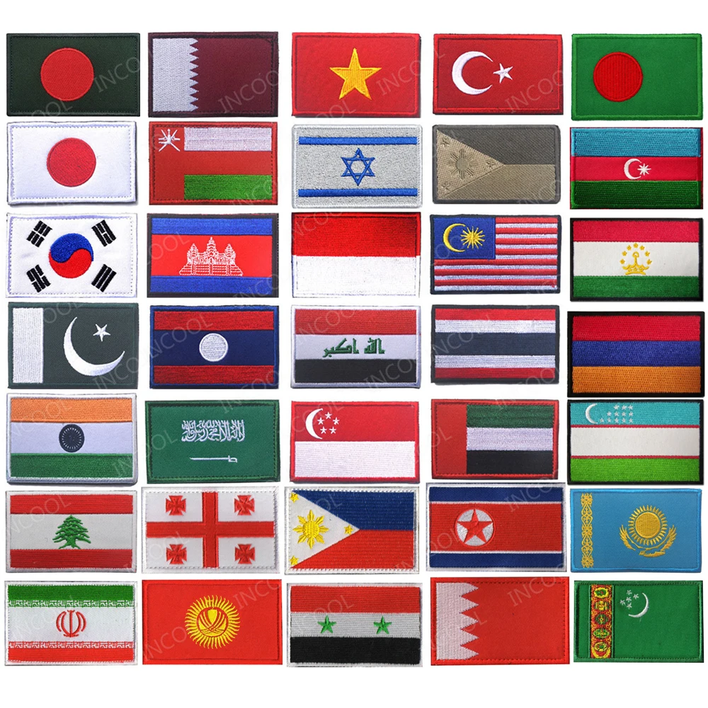 Азиатские флаги. Флаг Азии. Все флаги Кореи за всю историю. Флаг азиатов.