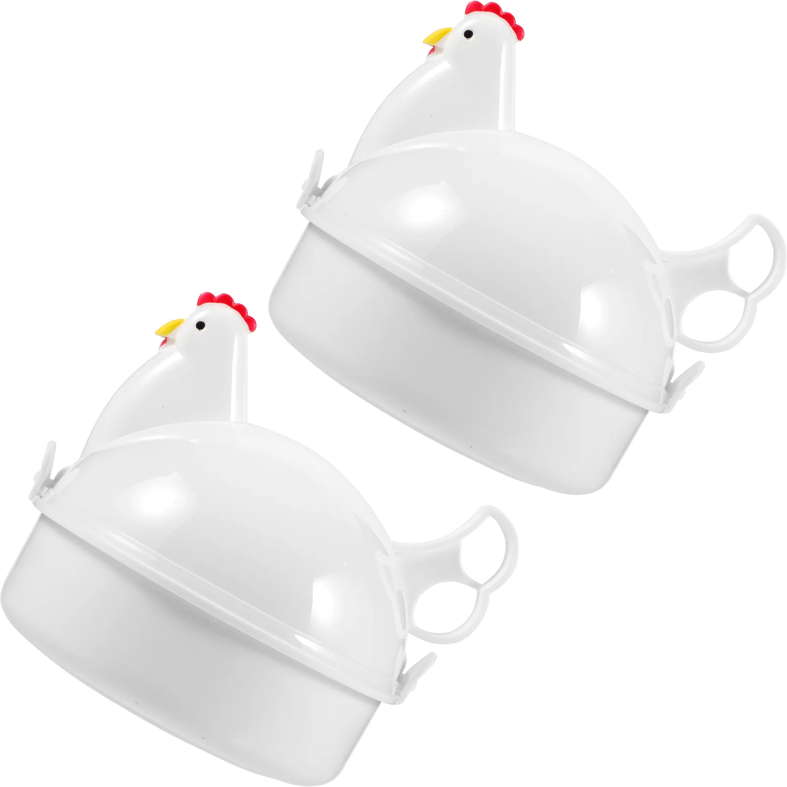 

2pcs Egg Cooker For Microwave Home Accessory Plastic Egg Cookware