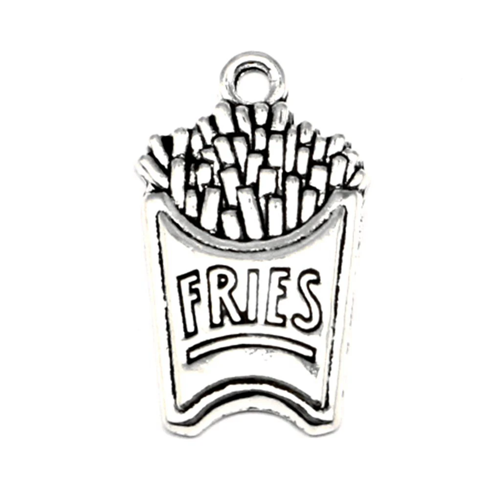 

French Fries Charm For Making Jewelry Diy Finding 50pcs 15x25mm