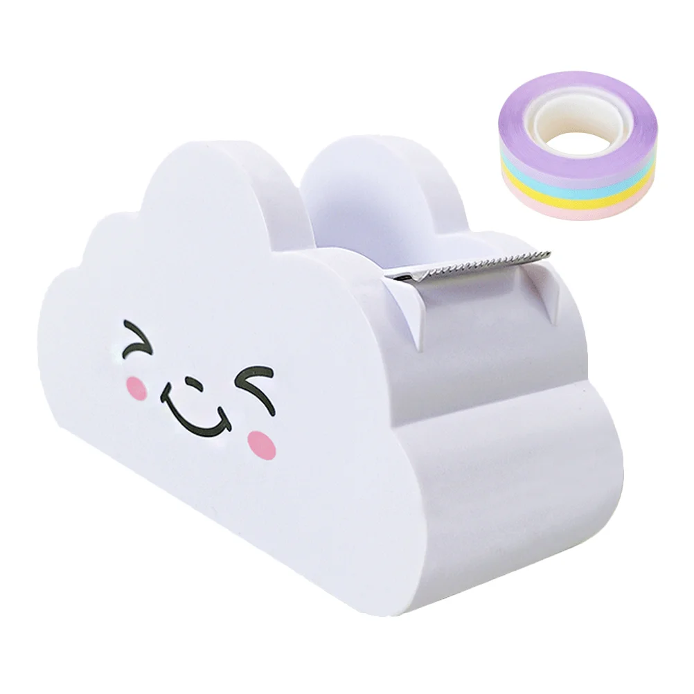 

Tape Dispenser Washirainbow Paper Roll Holderdesktop Cloud Desk Cutting Office Masking Cartoon Supplies Adhesivemachine Kids