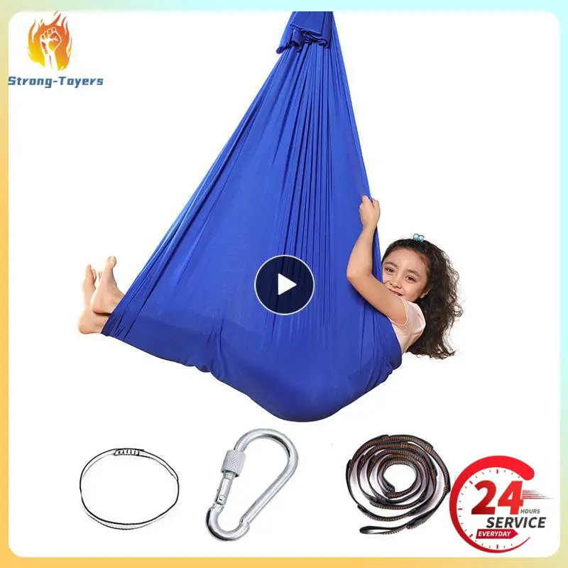 

NWE Yoga Hammock Full Set Kids Home Hanging Swing Hammock Seat Outdoor Nylon Wrap Aerial Yoga
