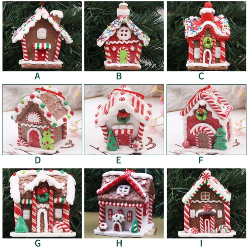 Рождественский пряничный домик из ПВХ глины украшение для праздничной вечеринки