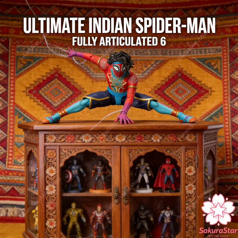 Фото В наличии: Коллекционная подвижная фигурка Bandai SHF Spider-Man: Через вселенные (аниме-фильм), модель-игрушка №1