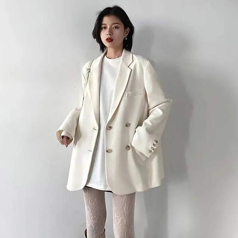 

Fashionable And Versatile Spring And Autumn Women's Suit Jacket Loose Casual Long Sleeve Double Breasted Suit Top