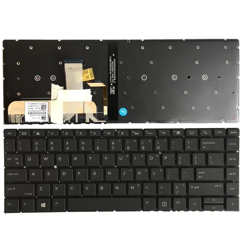 

New US Keyboard For HP EliteBook X360 1040 G4 1040 G5 Laptop English Layout With Backlight No Frame