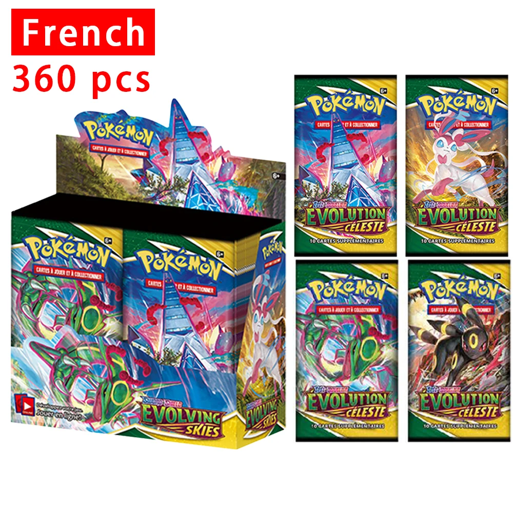 

360pics French Pokemon Sword and Shield BRILLIANT STARS Booster Display Box 36 Packs of 10 Cards Game Collection Toy