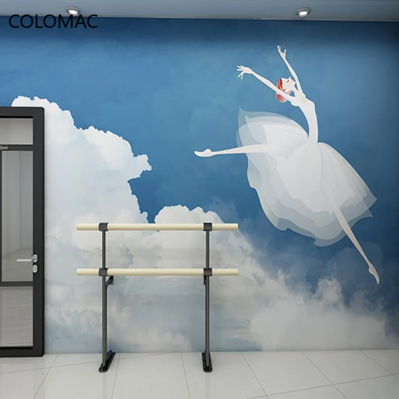 

Colomac Custom 3D Cute Children's Dance Classroom Ballet Art Training School Decoration Wallpaper Dropshipping