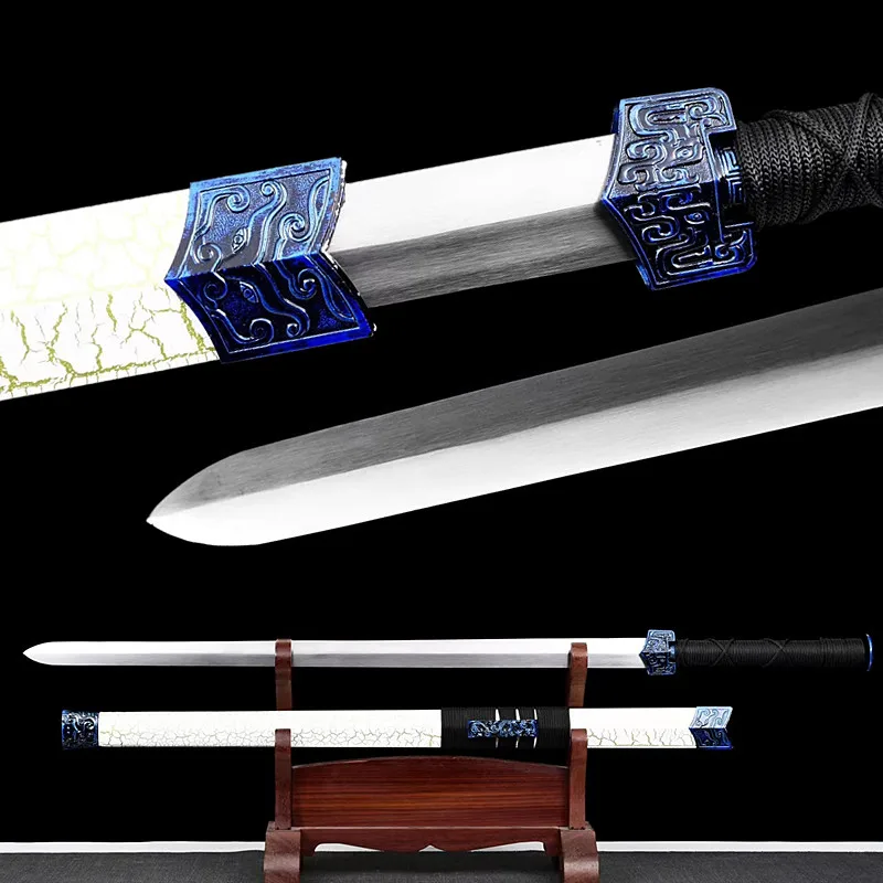 

Hand Forged Carbon Steel Chinese Traditional Sword ReaDragon Engraved Battle Ready Sword Espada Chinesa