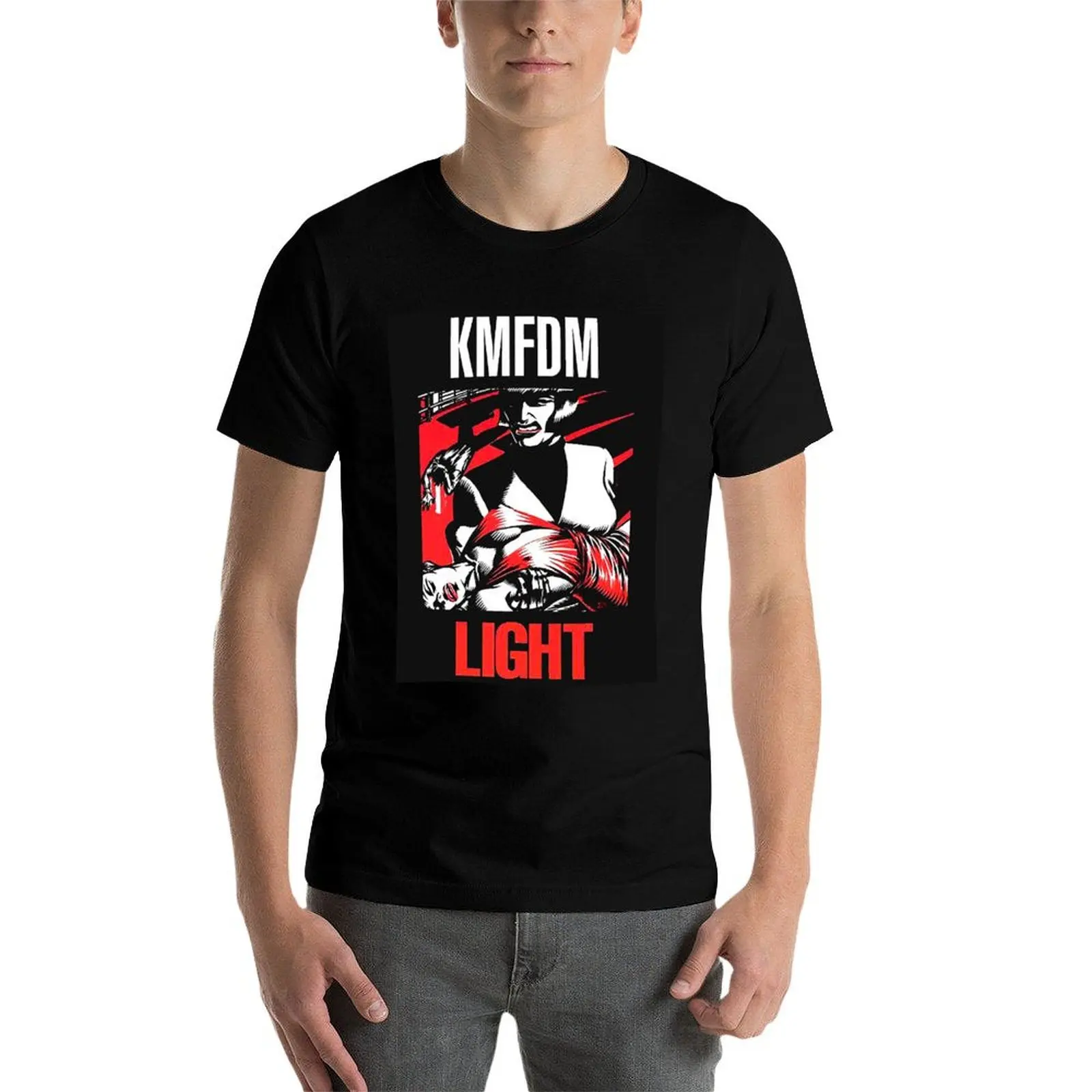 Фото Футболка KMFDM LIGHT Essential, базовая футболка из смесового хлопка с короткими рукавами №4