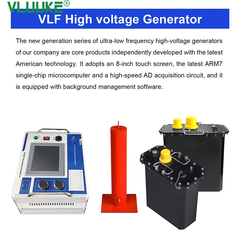 Фото VLUUKE 60/80KV VLF Hipot Tester IEC Стандартное совместимость 0,1 Гц Очень низкочастотный генератор высокого напряжения для кабеля XLPE №2