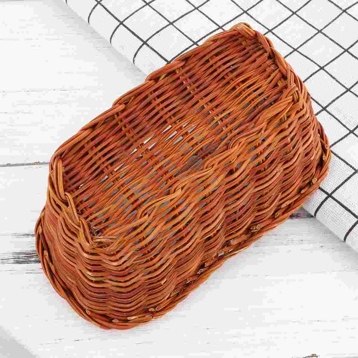 

Baskets Mini Basketwovencountry Houseminiature Favors Willowcrafts Rattan Storage Seagrass Hand Wicker Furniture