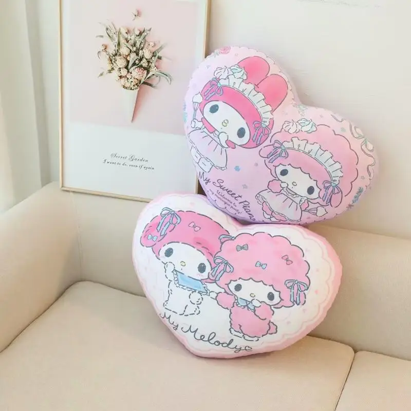 

40 см Sanrioed аниме Kawaii Cinnamoroll Hello Kittys мультфильм Милая Любовь Подушка для поясницы My Melody Kuromi Подушка для сна