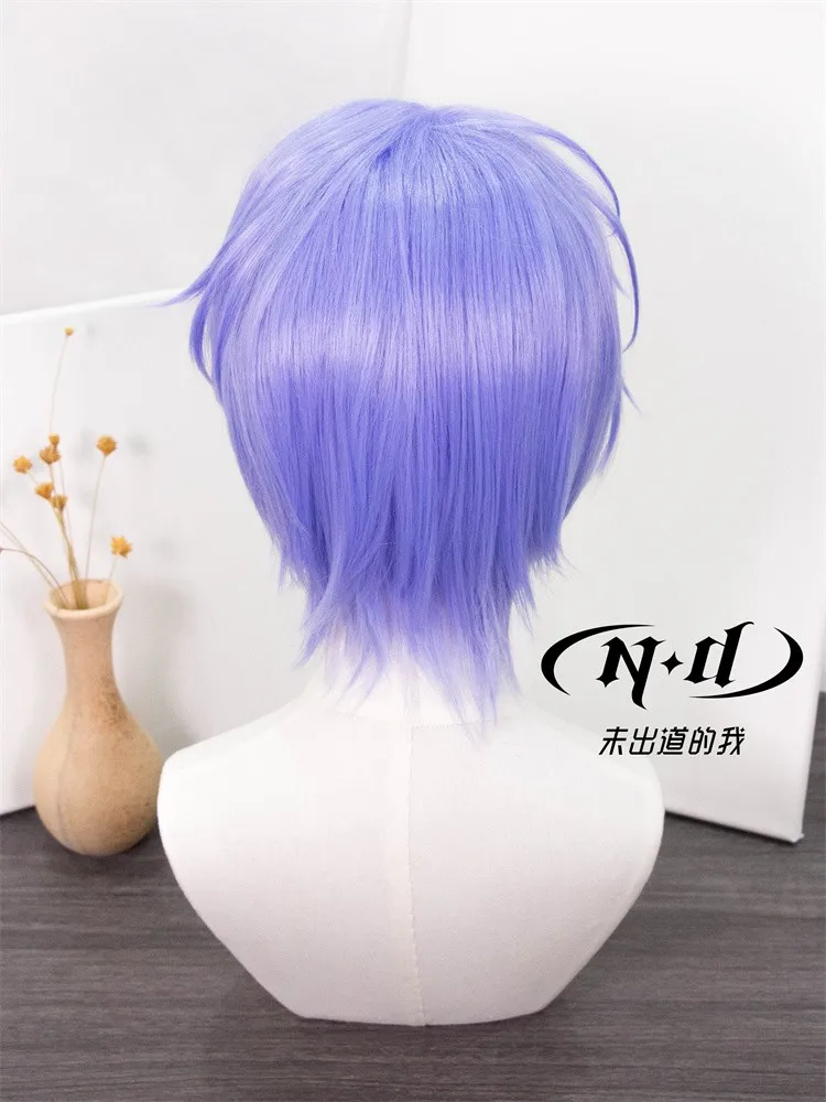 Game Nu: Carnival Kuya Косплей Парик Синий Короткий Термостойкий Синтетический Для