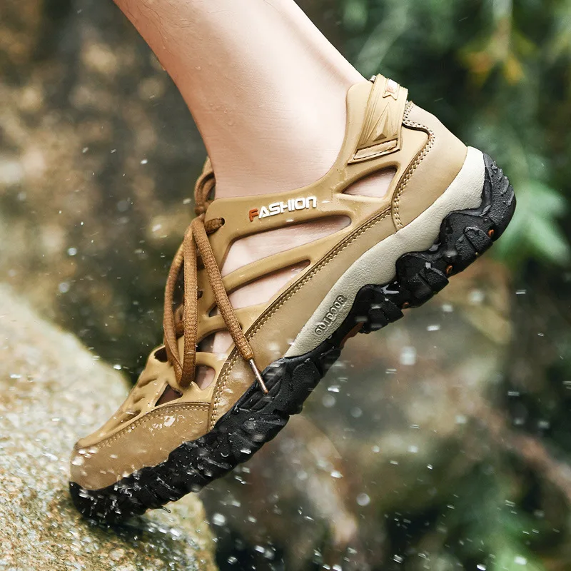 

Мужские быстросохнущие кроссовки без шнуровки, дышащие, для восхождения, пляжа, серфинга, плавания, воды