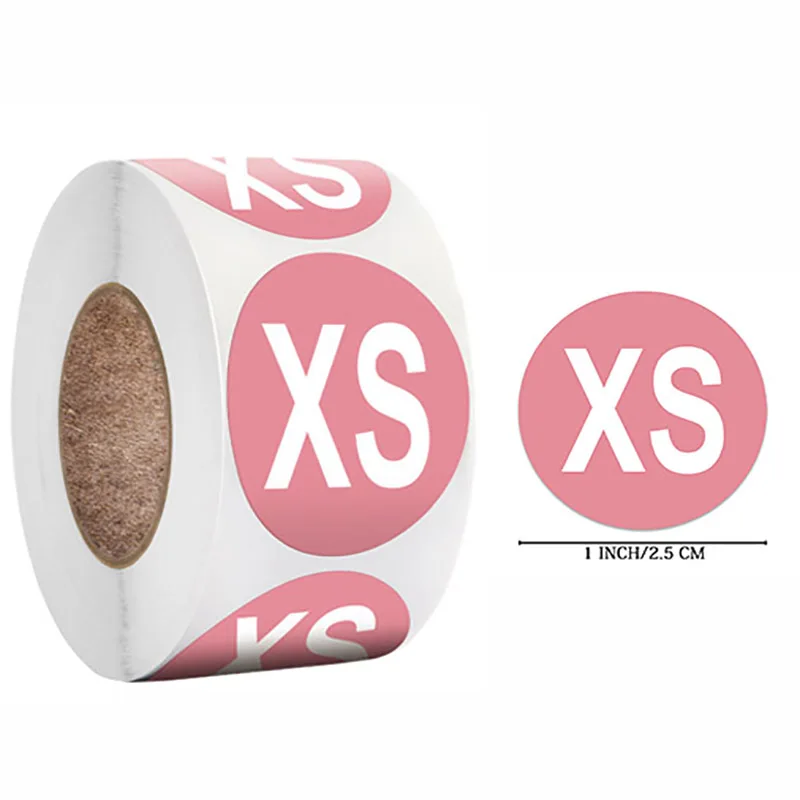 

Размерные наклейки для одежды 500 шт.