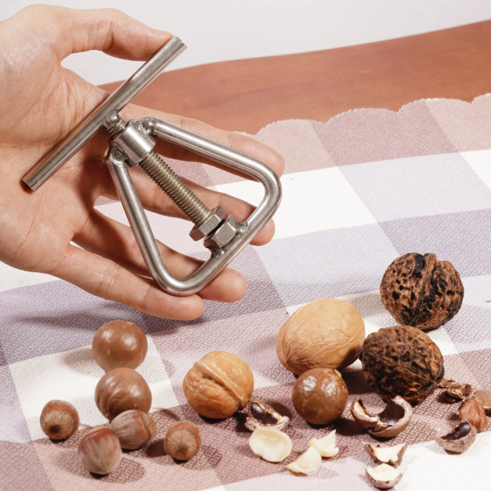 

Stainless Steel Walnut Cracker Pecan Cracker Nutcracker Tool Heavy Duty for Macadamia Nuts Black Walnut Hazelnut Pecan Almonds