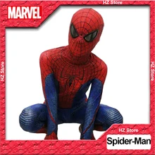 Marvel Amazing Spider-Man Bodysuit 1:1 3D Pattern Handmade Spiderman Jumpsuit Halloween Cosplay Costume with Mask for Xmas Gift 