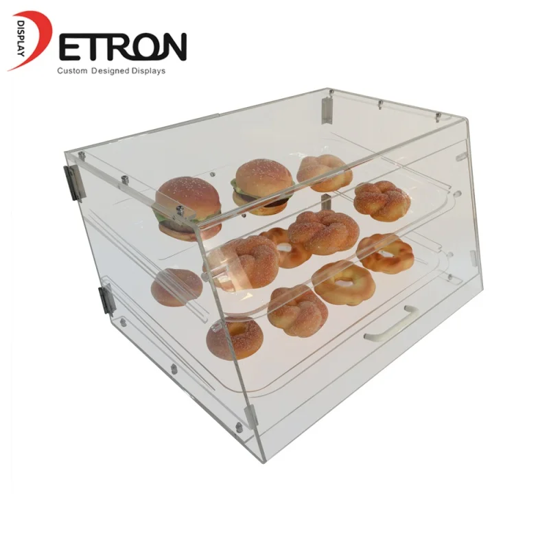 

Прозрачный акриловый контейнер для еды, фотостеллаж, стеллаж для хлебобулочных изделий, Акриловый Витринный Шкаф