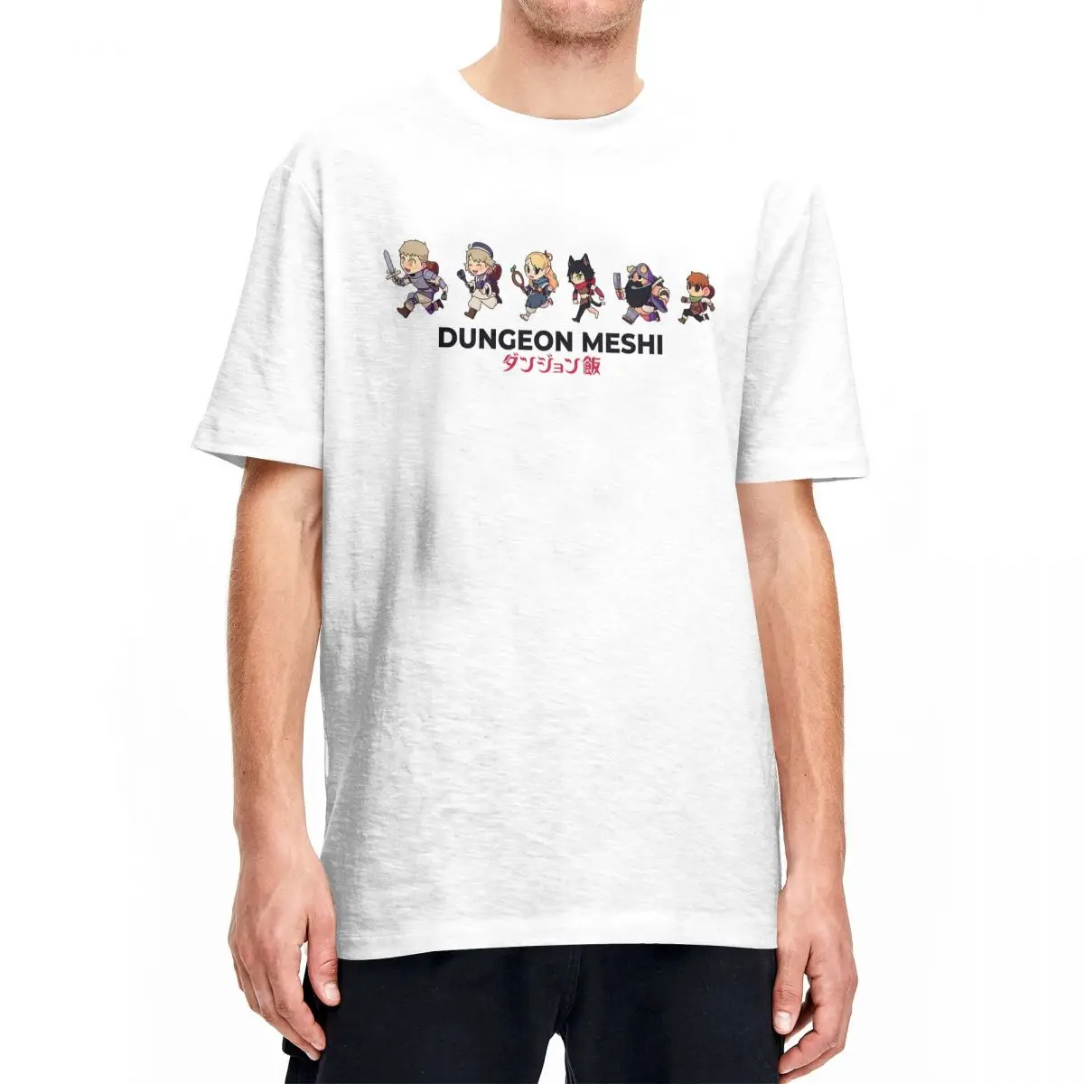 Футболка Dungeon Meshi модные классические топы с рисунком из мультфильма коротким