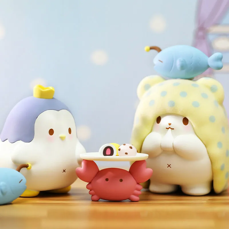 

Original Anime Blanket Bear Stay At Home Blind Box Action Figure Toys Kawaii Desktop Model Girlfriend Birthday Gift Collection