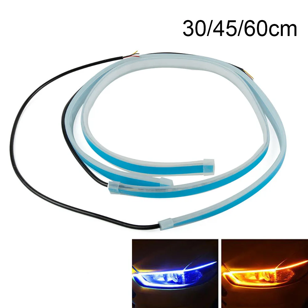 

2pcs Car LED Lighting Strip Daytime Running Lights Flexible Waterproof Strips Light 30 45 60cm 12V Car Accessories