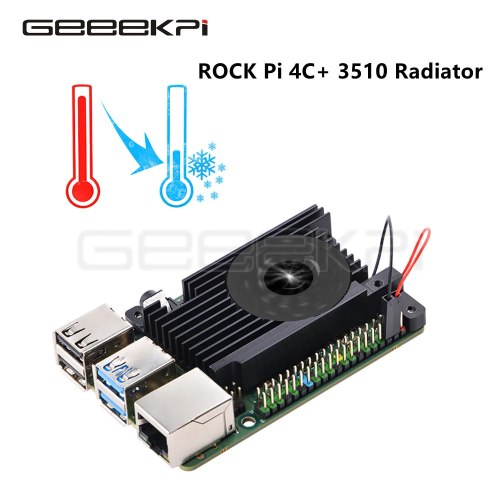 GeeekPi Rock Pi 4C Plus 3510 радиатор радиатора для ROCK Pi 4C +