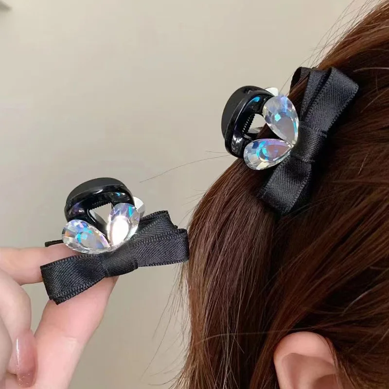 

Butterfly Mini Hair Claw Little Clips Colorful Zircon Hairpin Heart Clasp Female for Thick Hair Claw Cute