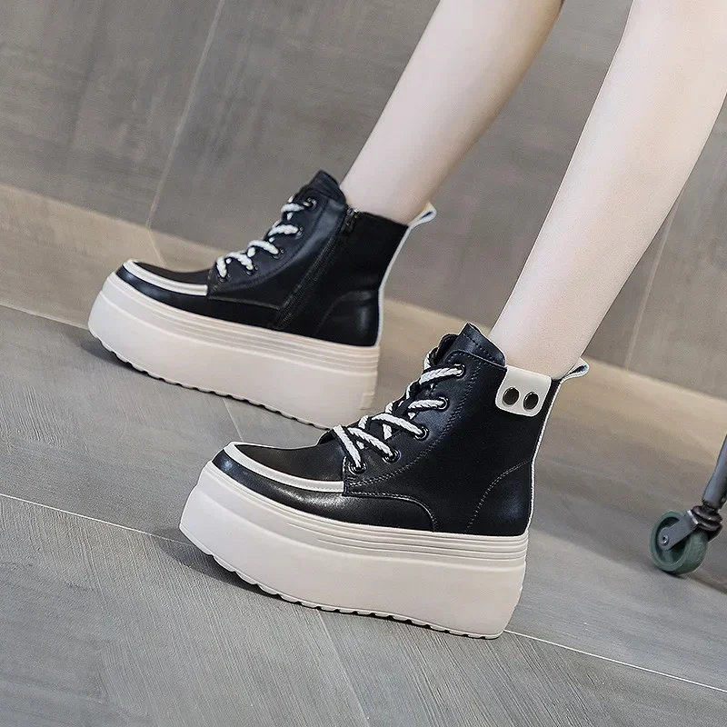 Ботильоны из натуральной коровьей кожи 8 см лоферы женские ботильоны до середины