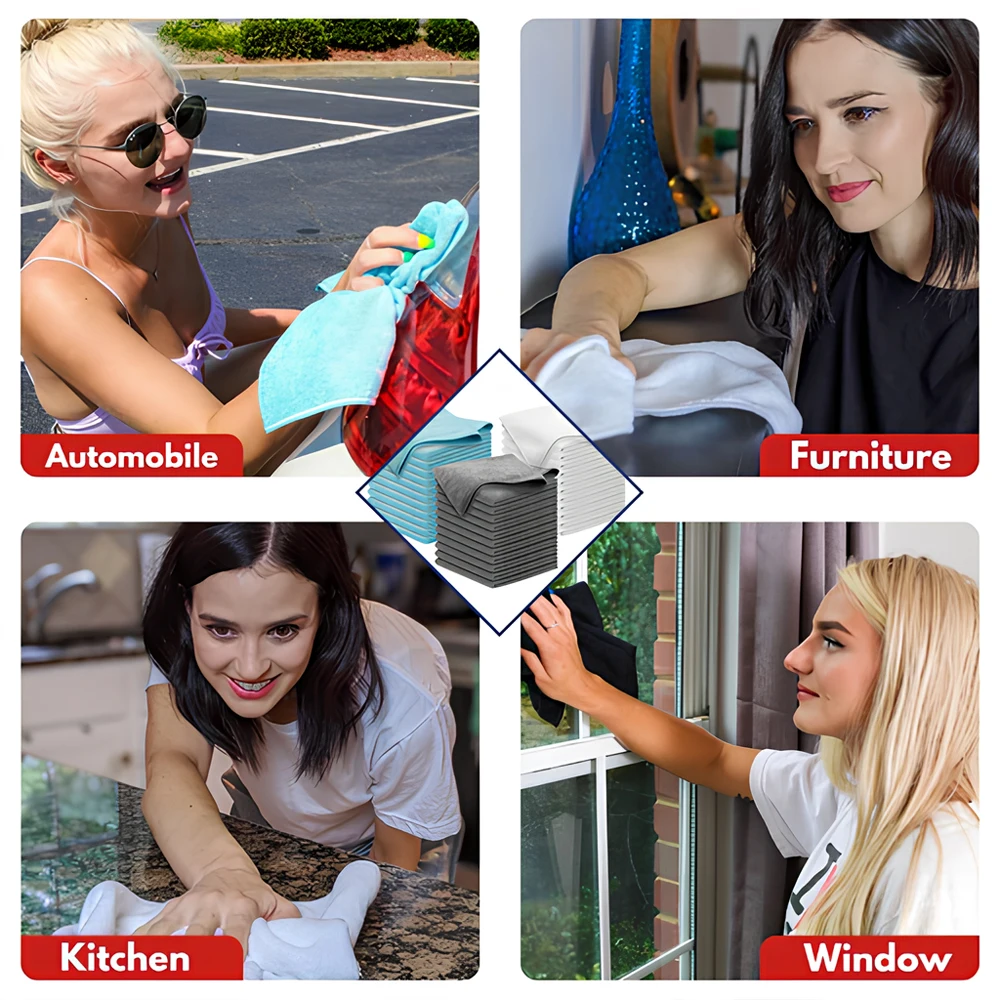 9 шт. 30*30 см дезинфицирующие кухонные полотенца из микрофибры семейный стол для