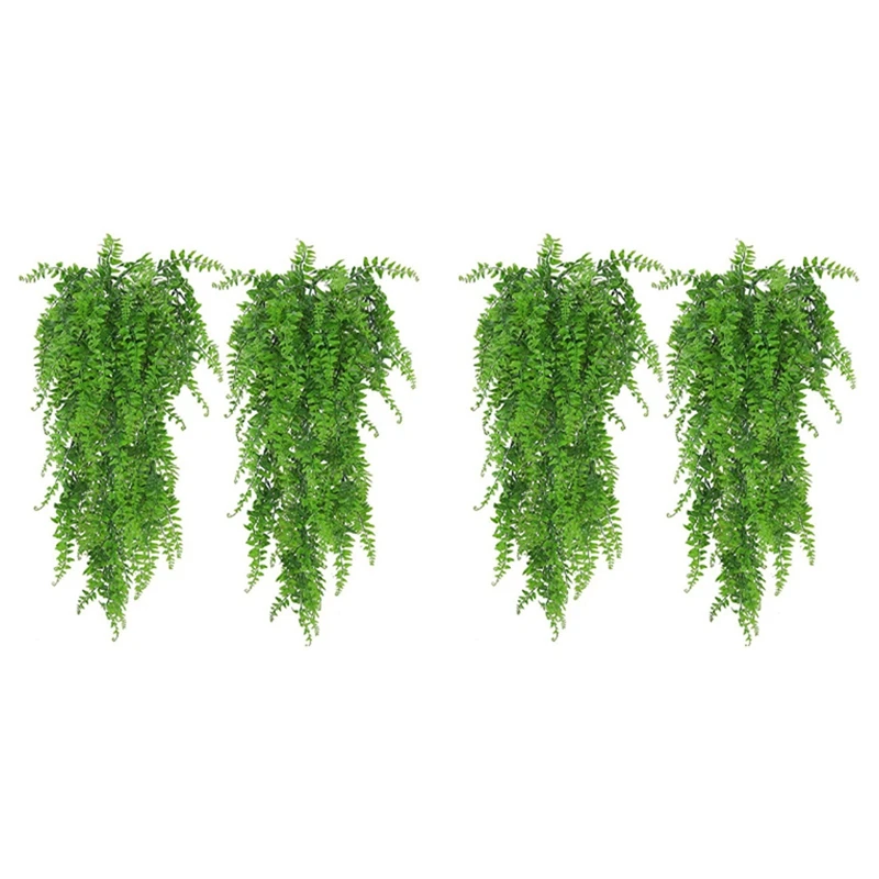 

4 Pack Artificial Hanging Plants Fake Ivy Leaves Wall Decoration For Indoor Outdoor, Greenery Home Decor Faux Vine