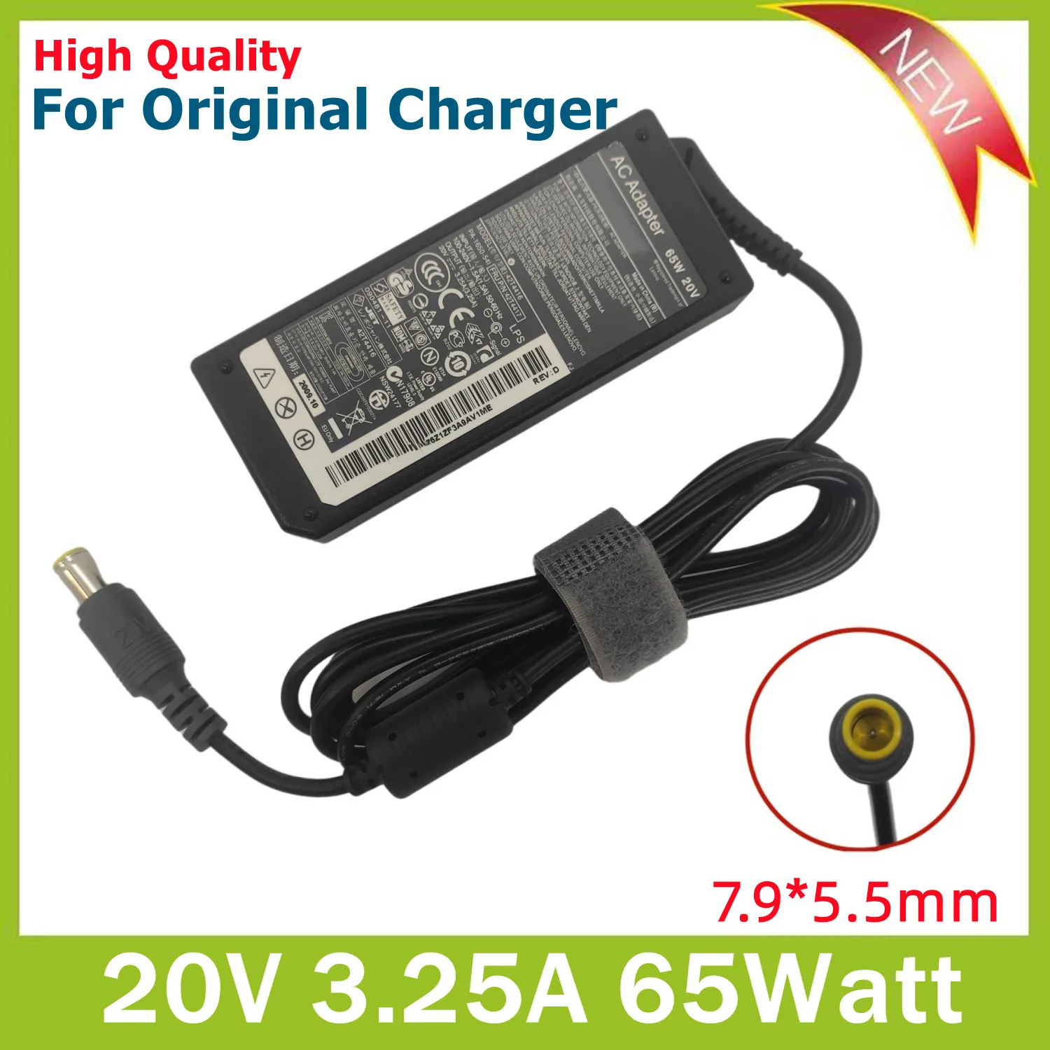 

Original 20V 3.25A AC Adapter Laptop Charger For Lenovo Thinkpad R60 R61 T60 T61P x220 X201i X61s x200 X60 X61 E40 X301 45N0119