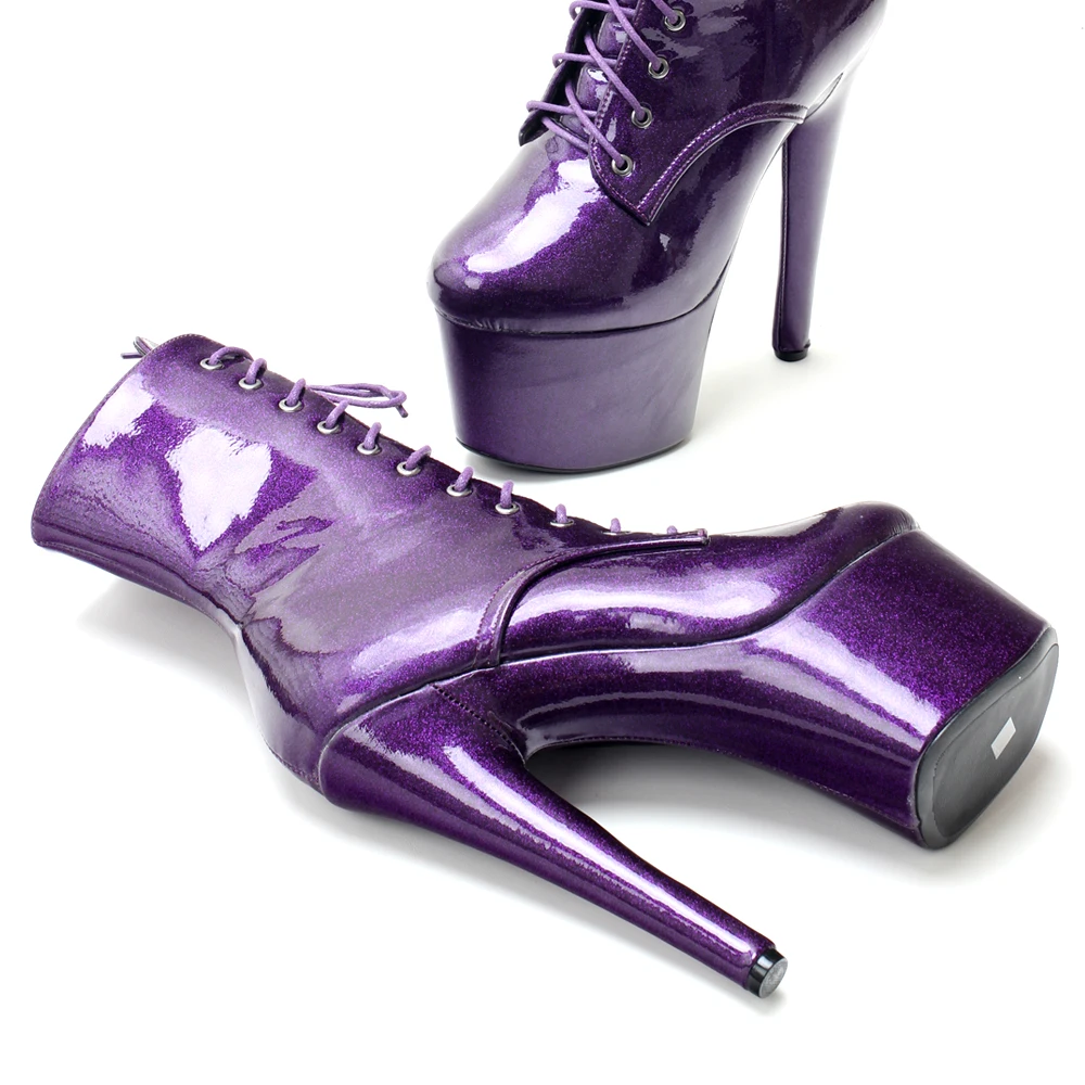 Ultra-high Heel Nightclub Sexy 17Cm Pole Dance Shoes Laced With Large Size Modern Boots Platform Stripper Heels Fetish