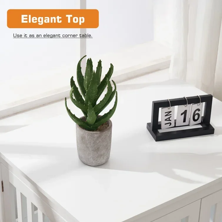 Мебель стильный ящик для собак настольная лампа с двумя дверями домик