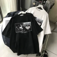 Fashion 2023 Women T-shirt Japan Anime Short Sleeve T Shirt Tokyo Ghoul Print Graphic Clothes Harajuku Casual Black Streetwear 3